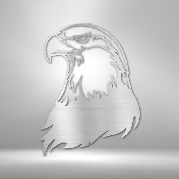 Bald Eagle Steel Sign Laser Cut Powder Coated Home & Office Metal Wall Decor Mul
